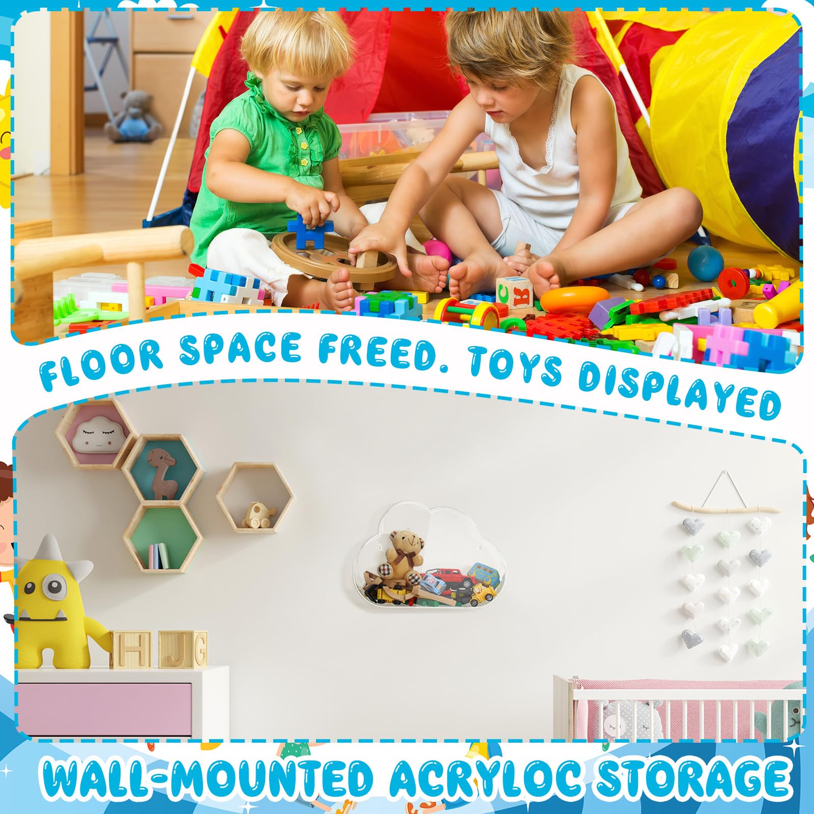 Yungyan wall-mounted toy dispenser with compact dimensions fits small spaces