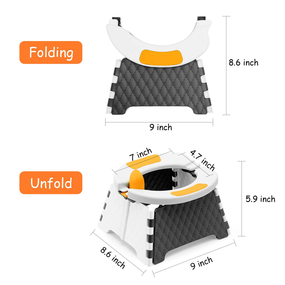 YUNHECAM sturdy potty chair keeps kids safe during indoor or outdoor use.