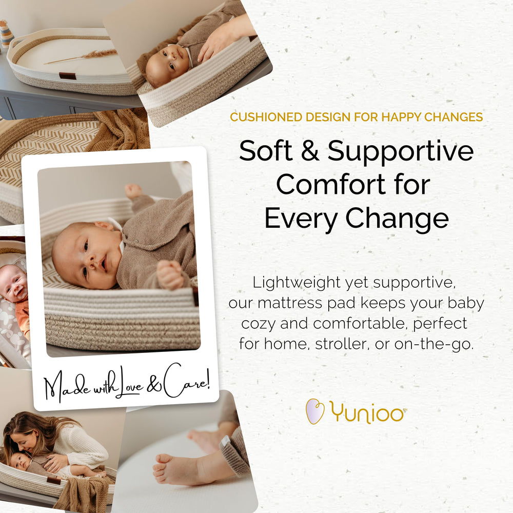 Yunioo changing pad fits Moses baskets for cozy nursery changes