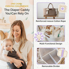 Yunioo-dividers-organization provides tidy sections for creams, wipes, and other essentials.