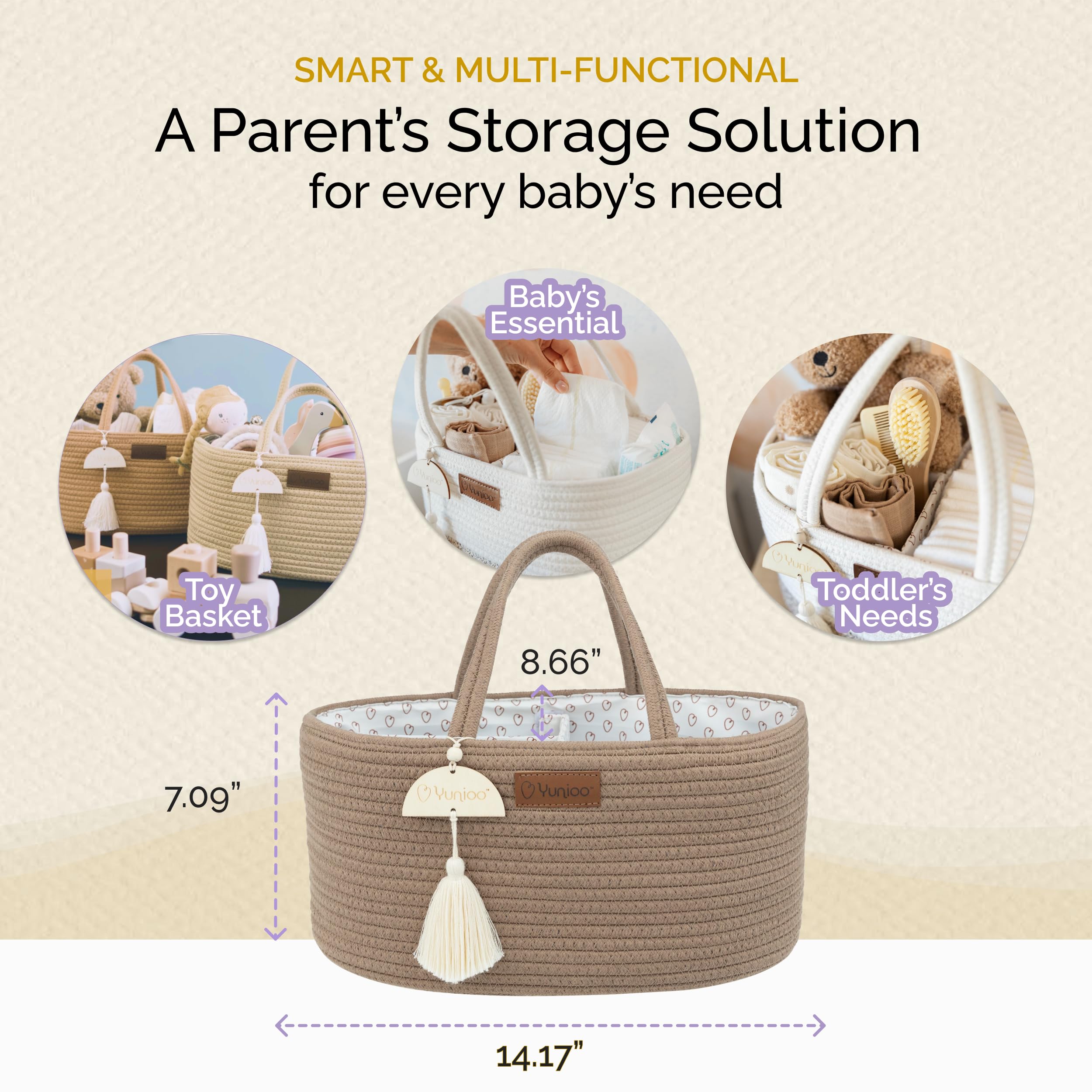 Yunioo-portable-caddy-on-the-go enables car trips with easily accessible baby items.