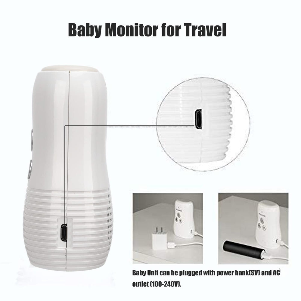 Yunseity monitor compact design fits on a dresser or crib side