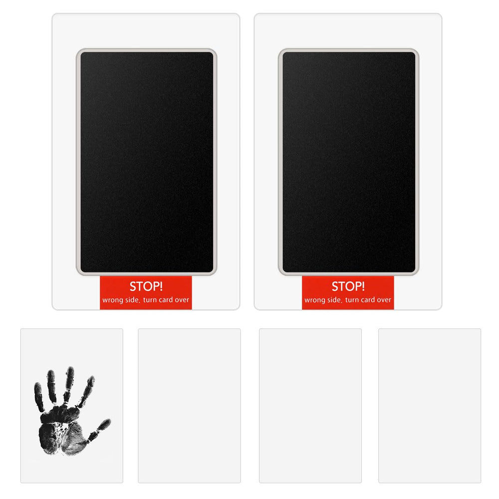 Yuntop inkless handprint kit captures baby's handprint cleanly for lasting memories