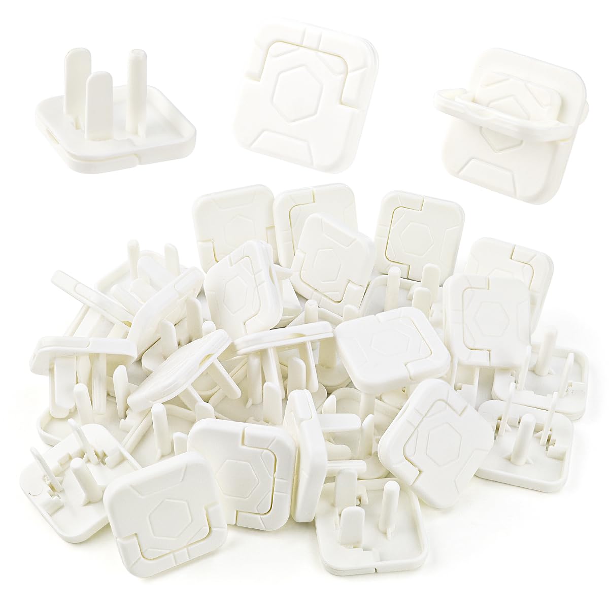 Yuntop outlet covers with hidden pull handle safeguard children while staying easy for adults to remove.