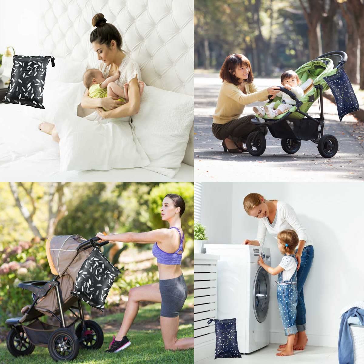 Yuntop wet-dry bag offers large capacity for diapers and swimsuits