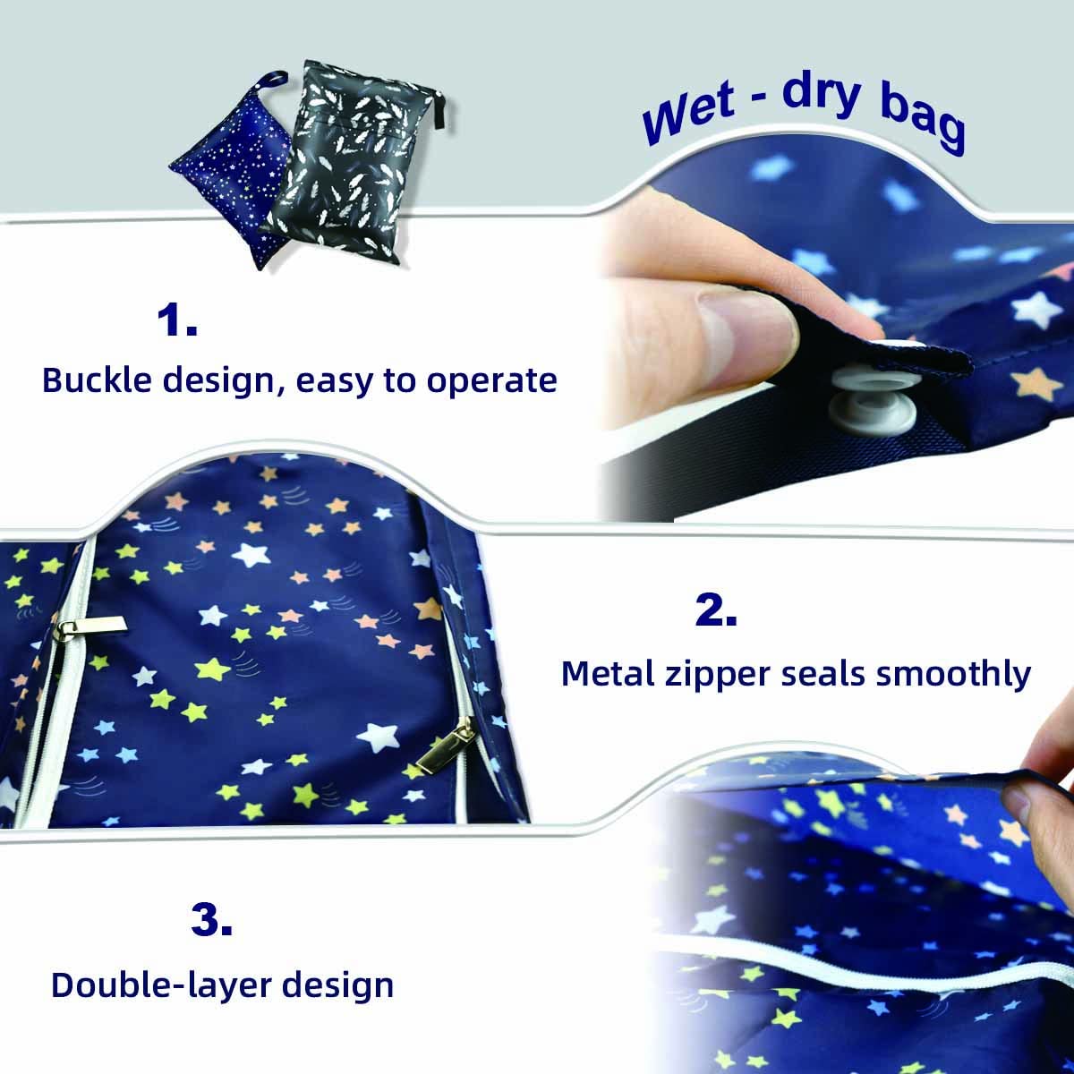 Yuntop wet-dry bag waterproof coating protects belongings at the beach