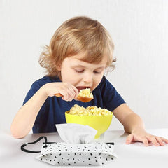 Yuntop wipes dispenser showing zipper and cover for easy refill and moisture retention