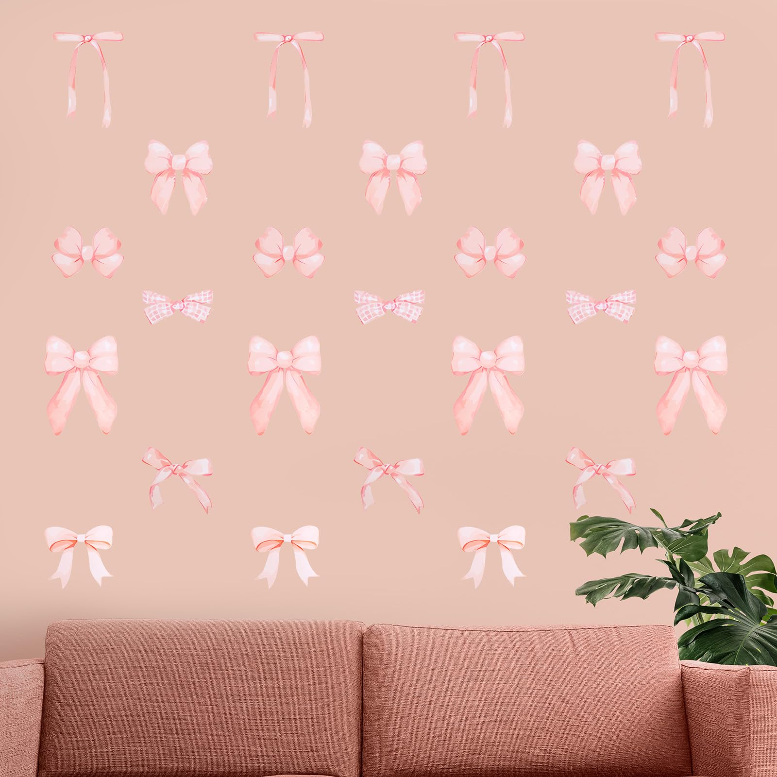 Yuomeaz pink bows brighten windows and cabinets for quick room refresh.