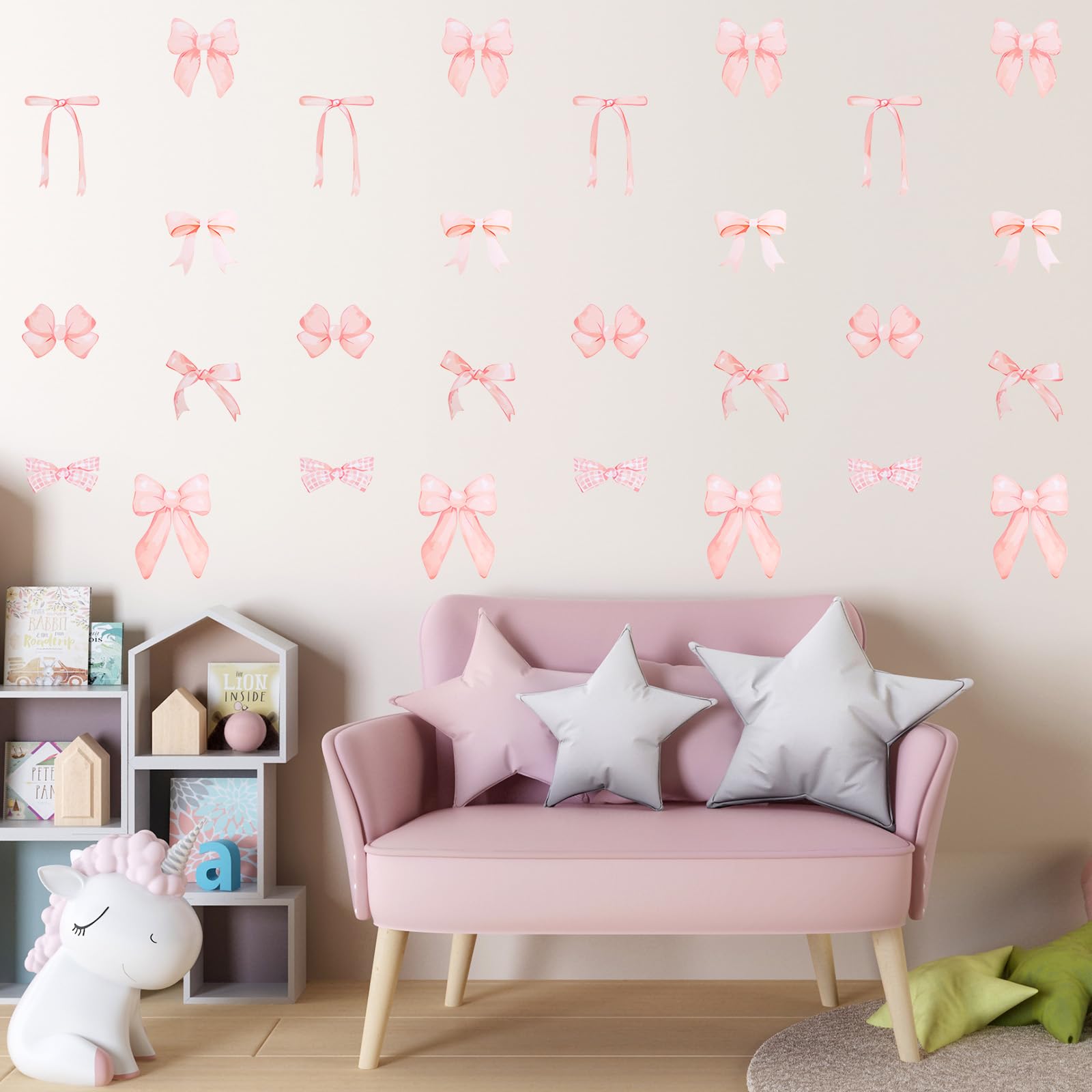 Yuomeaz pink watercolor bow close-up shows delicate design for charming accents.