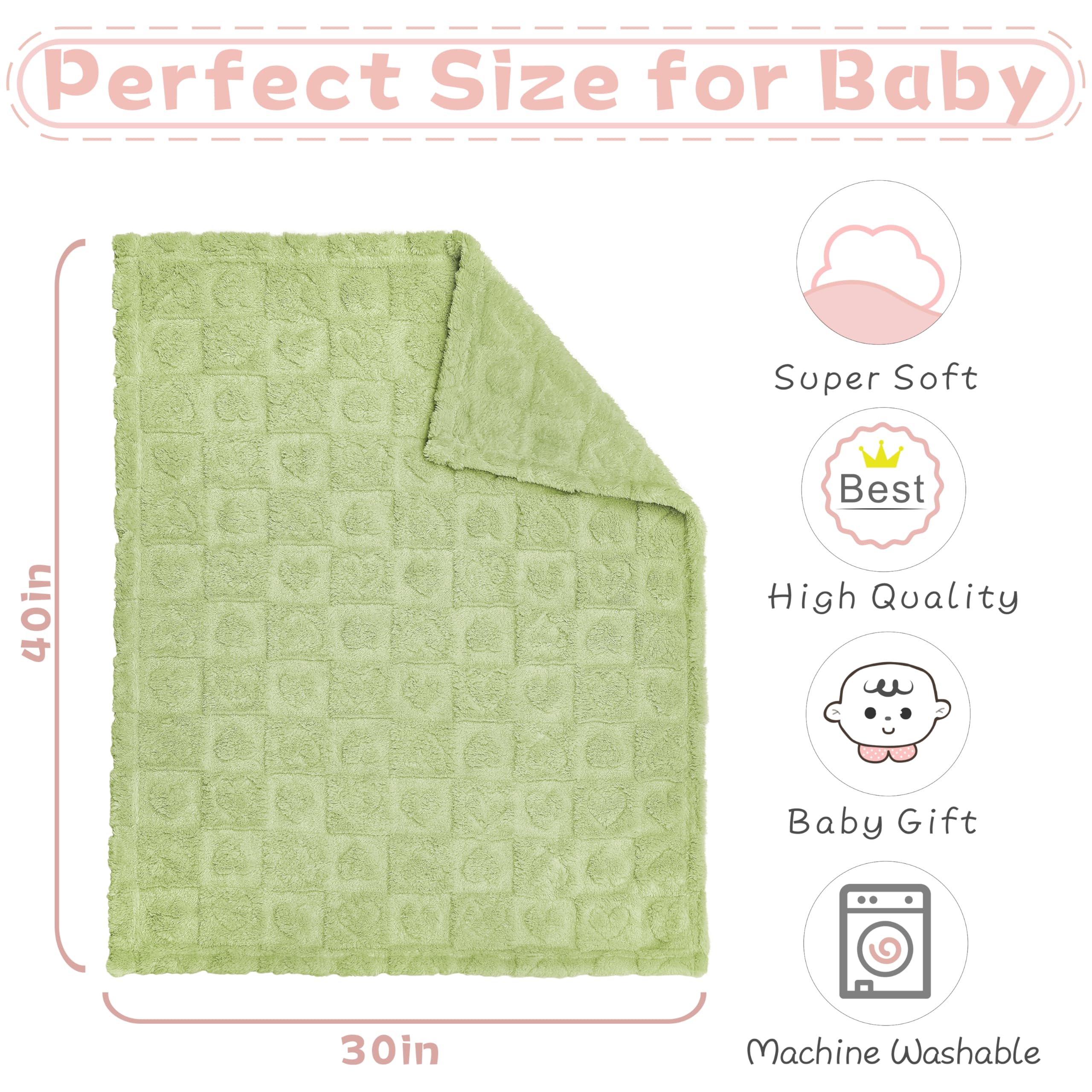 Yurhap blanket sized 30x40 inches for crib, stroller, and car seat use
