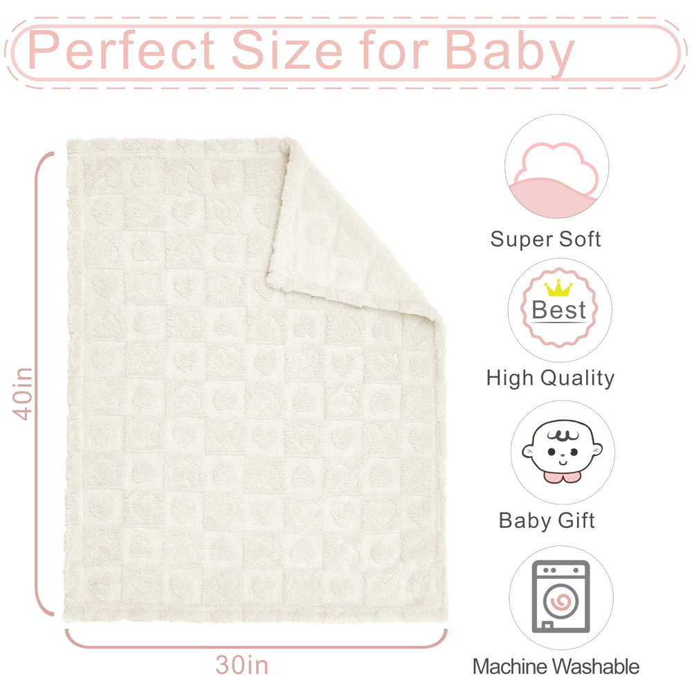 Yurhap cream crib blanket complements nursery decor with a gentle pattern
