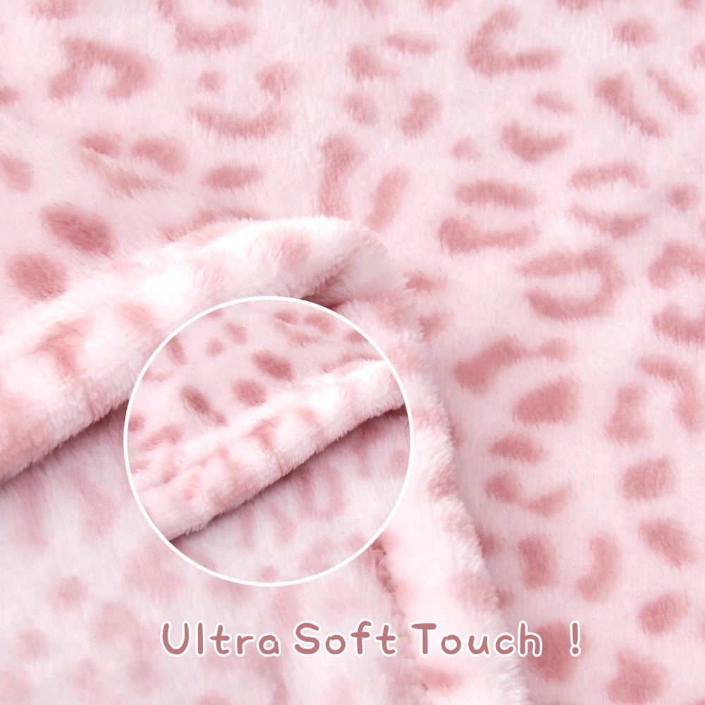 Yurhap leopard print baby blanket swaddle use demonstrates snug cozy wrap