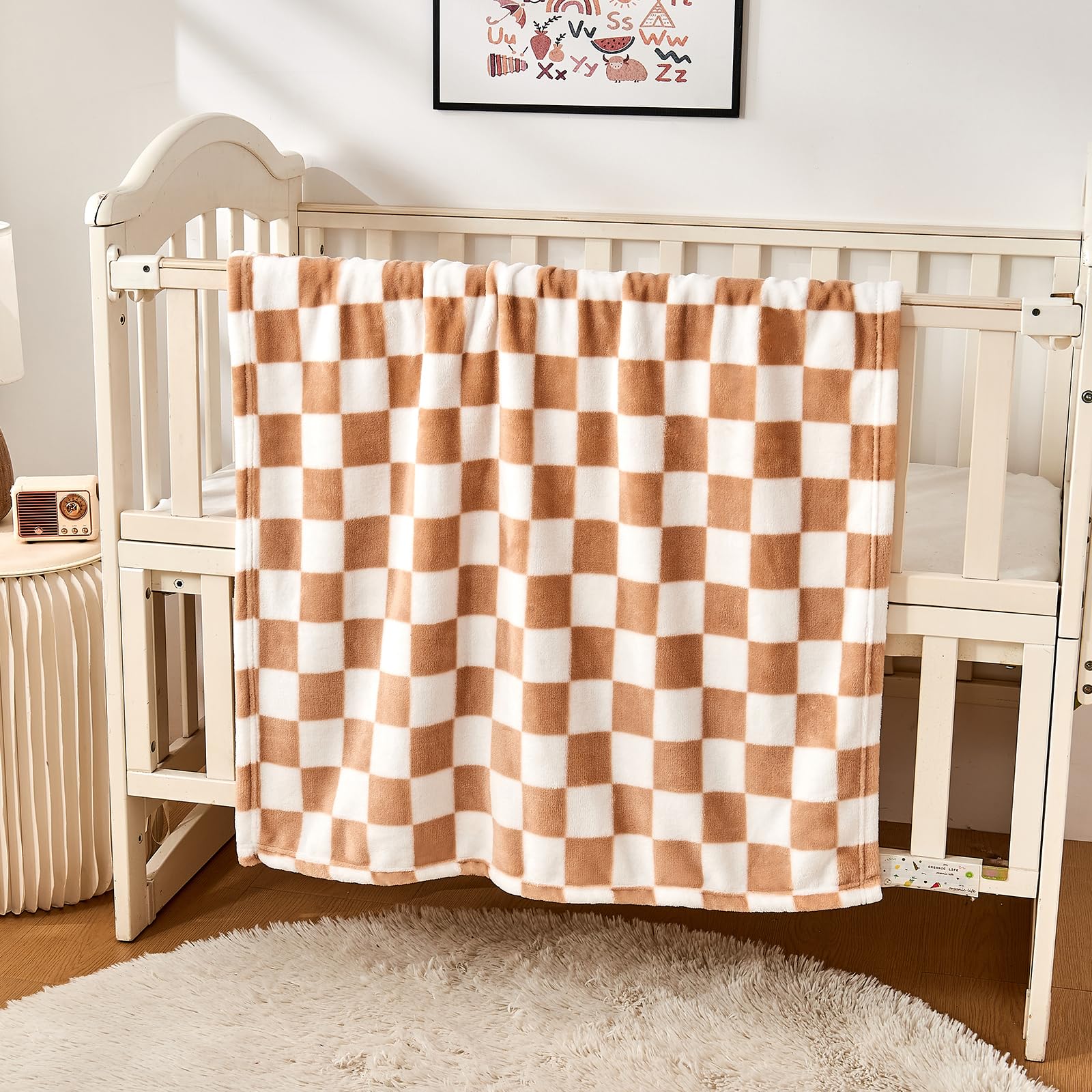 Yurhap checkered baby blanket doubles as pet blanket