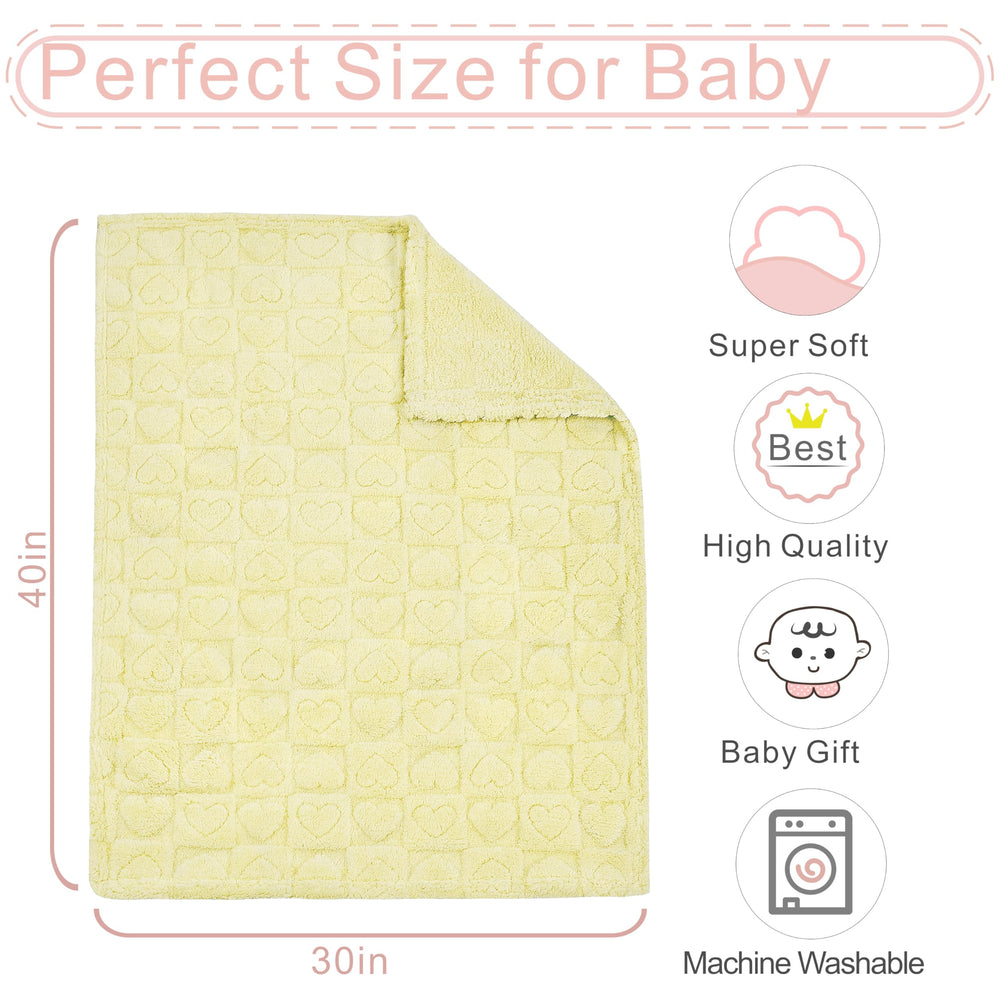 Yurhap yellow heart pattern blanket makes a charming baby gift