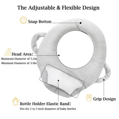 YURRLFUA feeding support cushion 15-20 degree incline image demonstrates ideal angle for awake feeding.