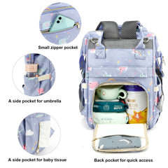 Yusudan Elephant Diaper Bag Backpack insulated bottle pockets keep bottles warm