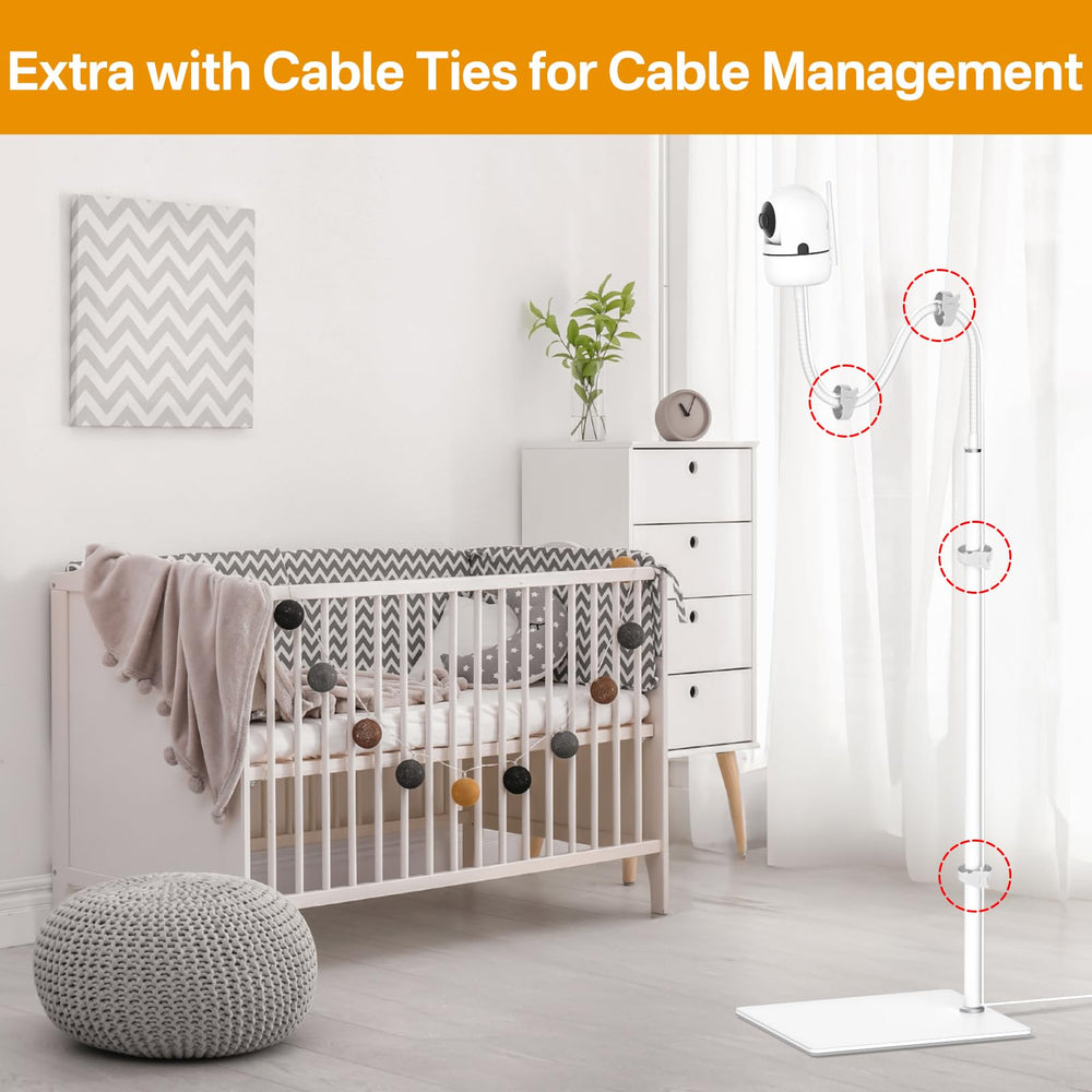 Yususipa organized space keeps essentials within reach around the baby monitor setup.