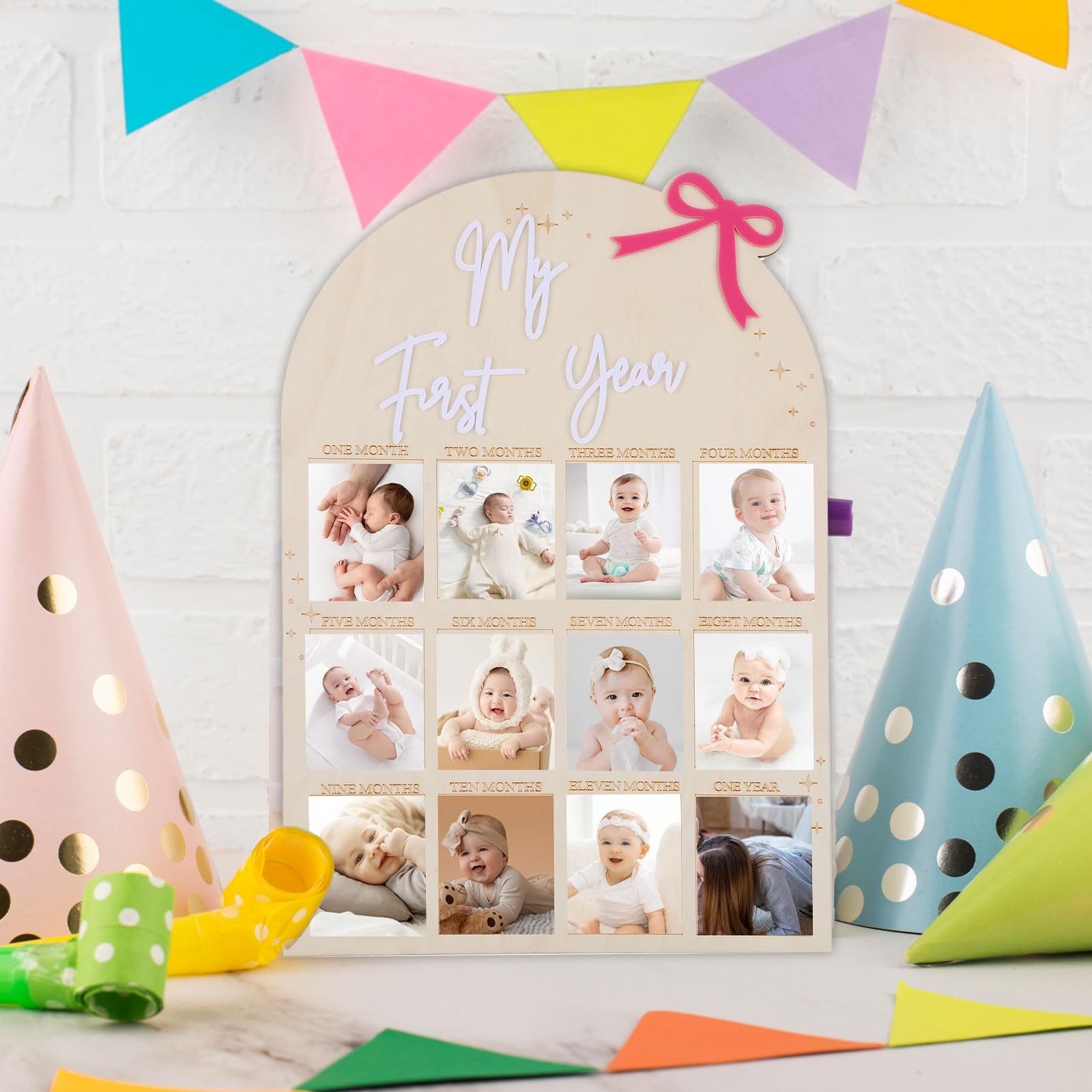 Yuuchoringee wooden photo board engraving detail adds warmth and keepsake value