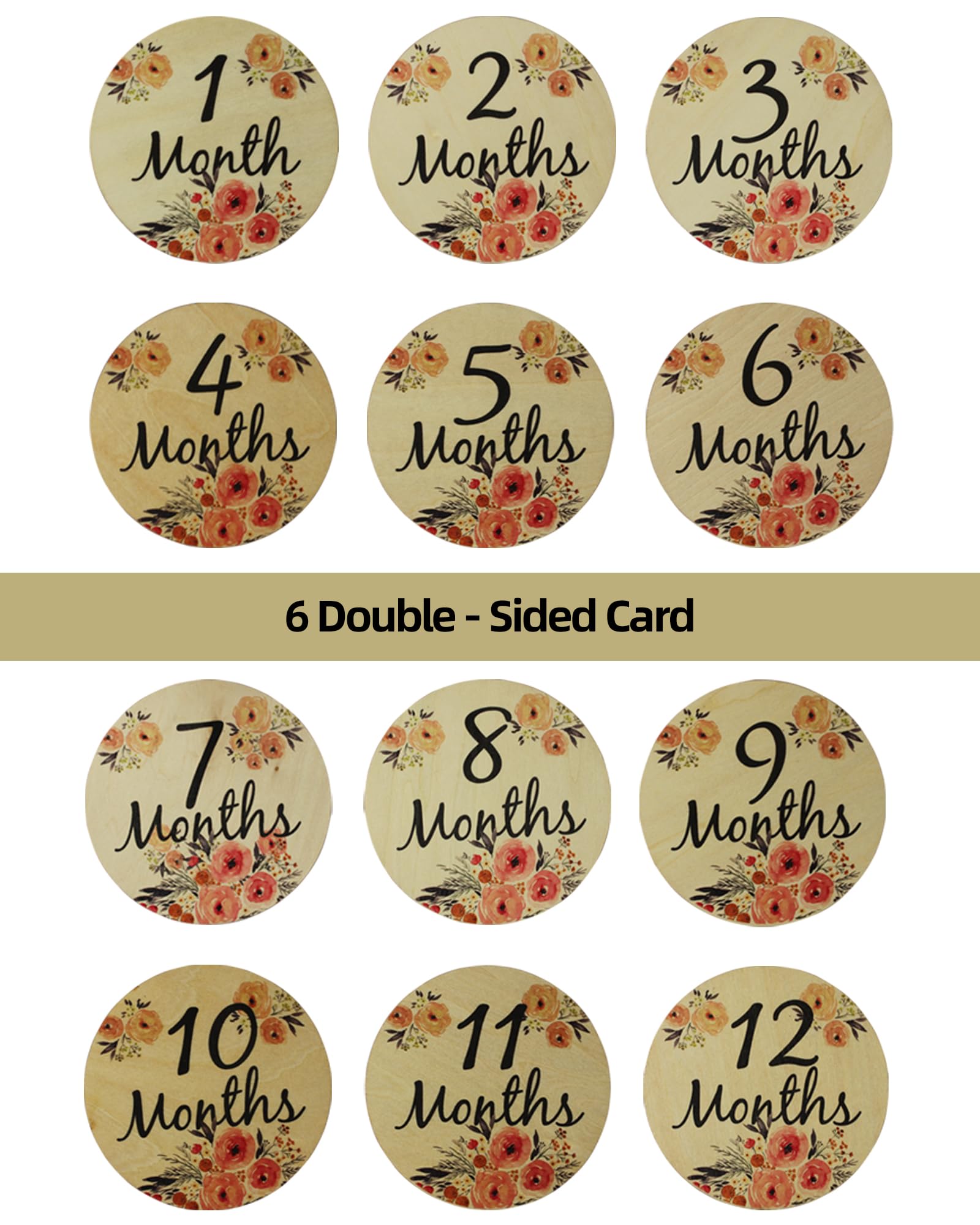 YUYUZSEN baby milestone card engraving closeup shows durable keepsake design.
