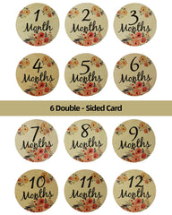 YUYUZSEN baby milestone card engraving closeup shows durable keepsake design.