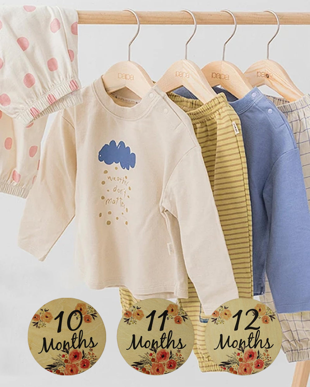 YUYUZSEN baby milestone card gift-ready packaging ideal for showers.