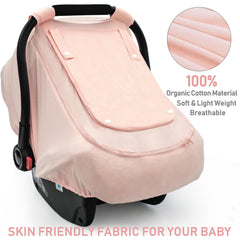 YVMVDV pink mesh window design keeps baby cool and visible.
