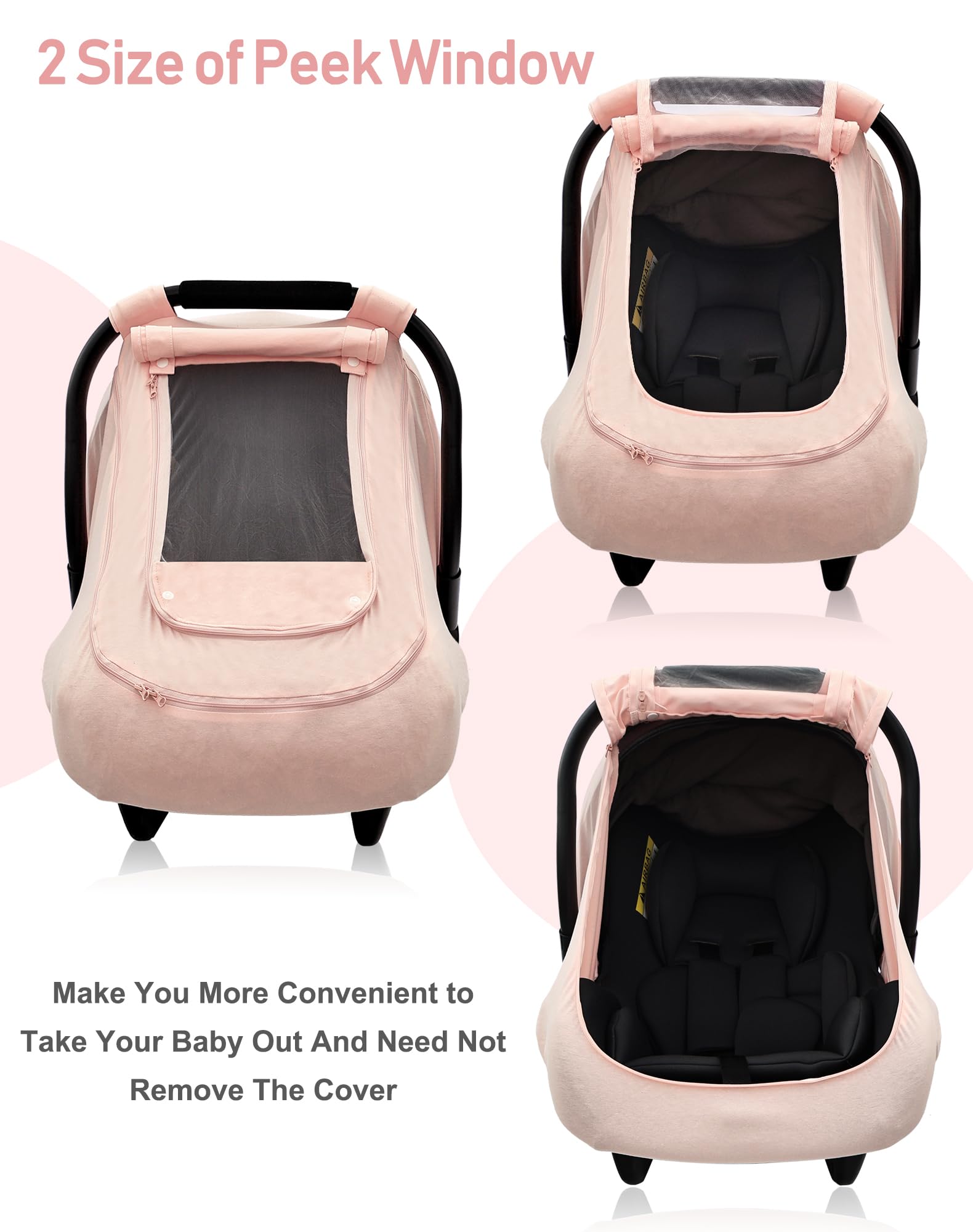 YVMVDV pink elastic-fit cover hugs the seat for secure use.