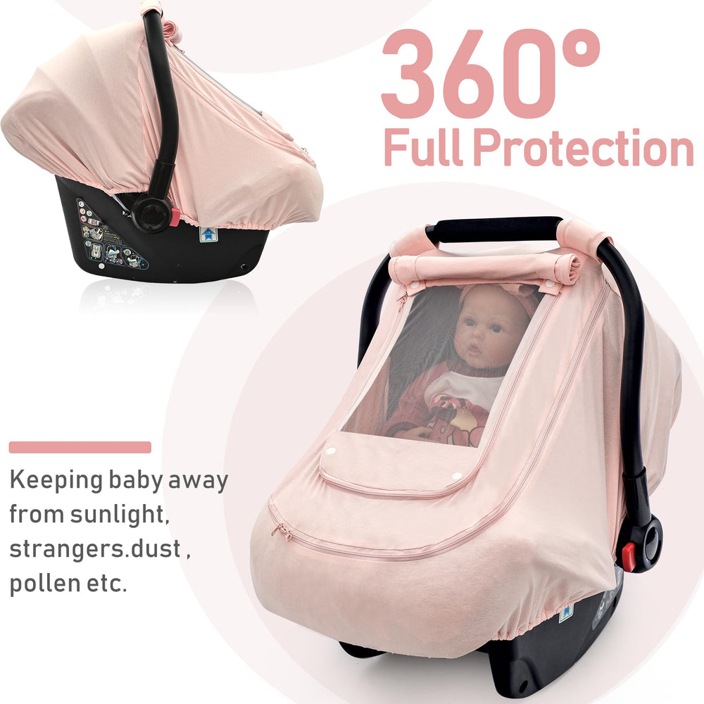YVMVDV pink gift-ready car seat cover for new moms.
