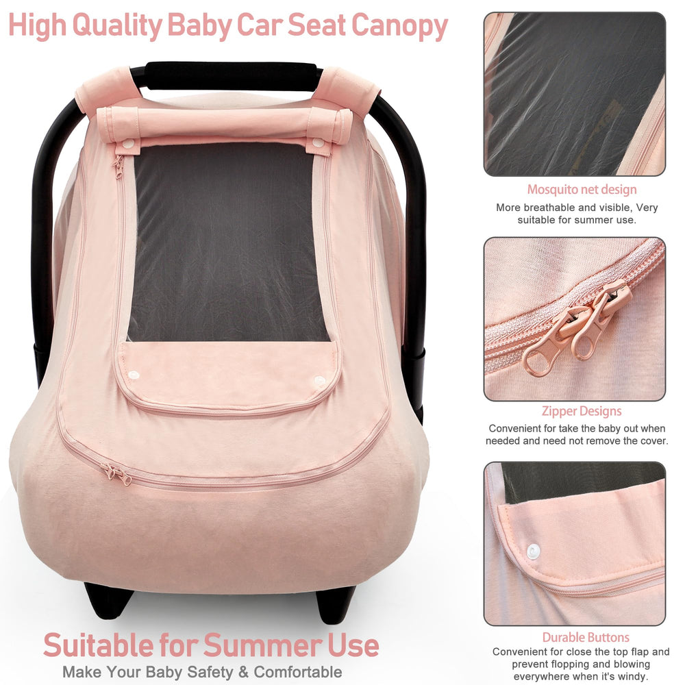 YVMVDV pink two-layer window design shields sun while still ventilating.