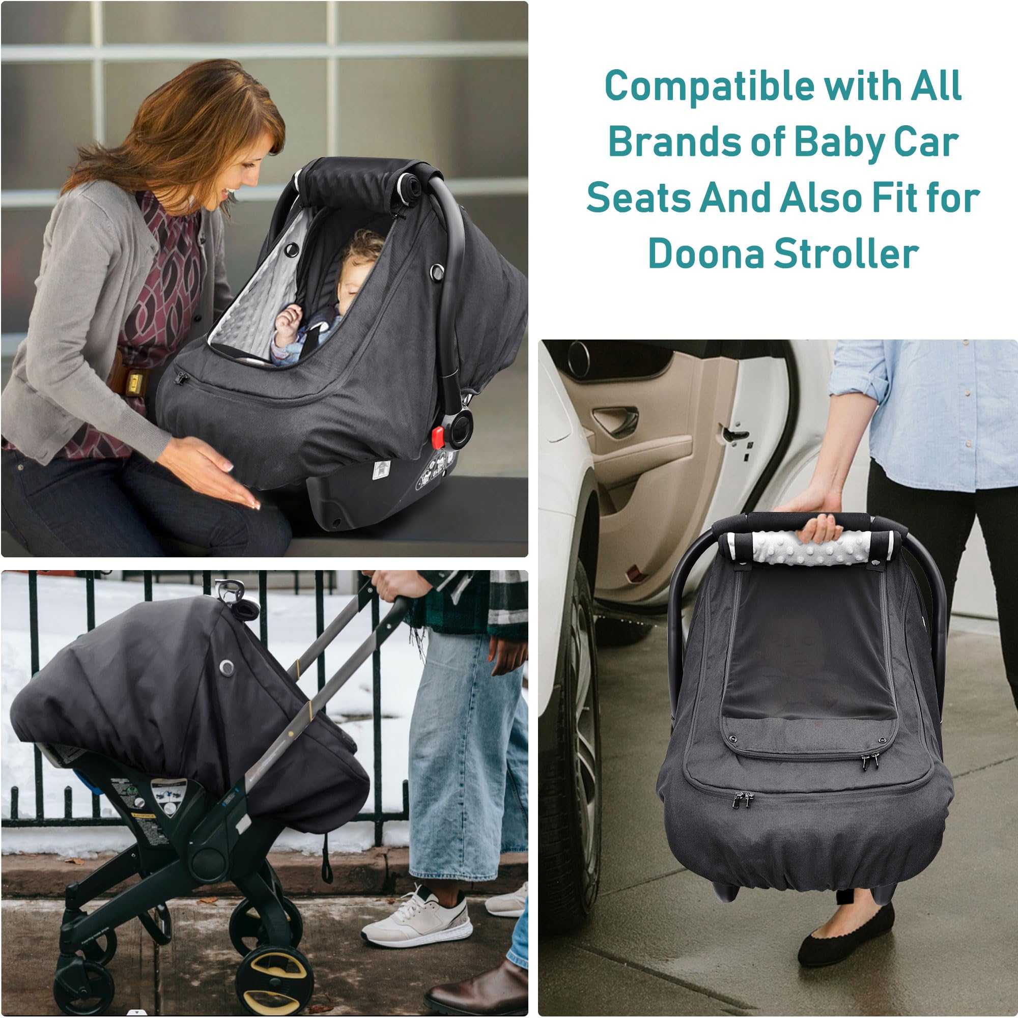 YVMVDV keeps baby warm and cozy during chilly outdoor trips.