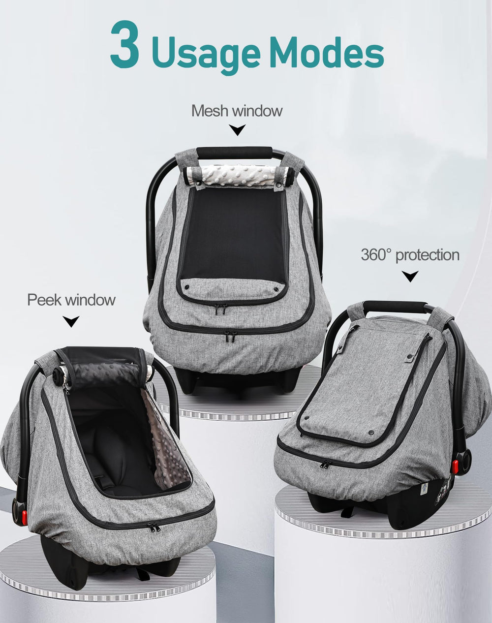 YVMVDV dual-zip access eases quick baby checks without removal