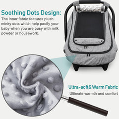 YVMVDV soft inner minky dot fabric closeup gentle touch
