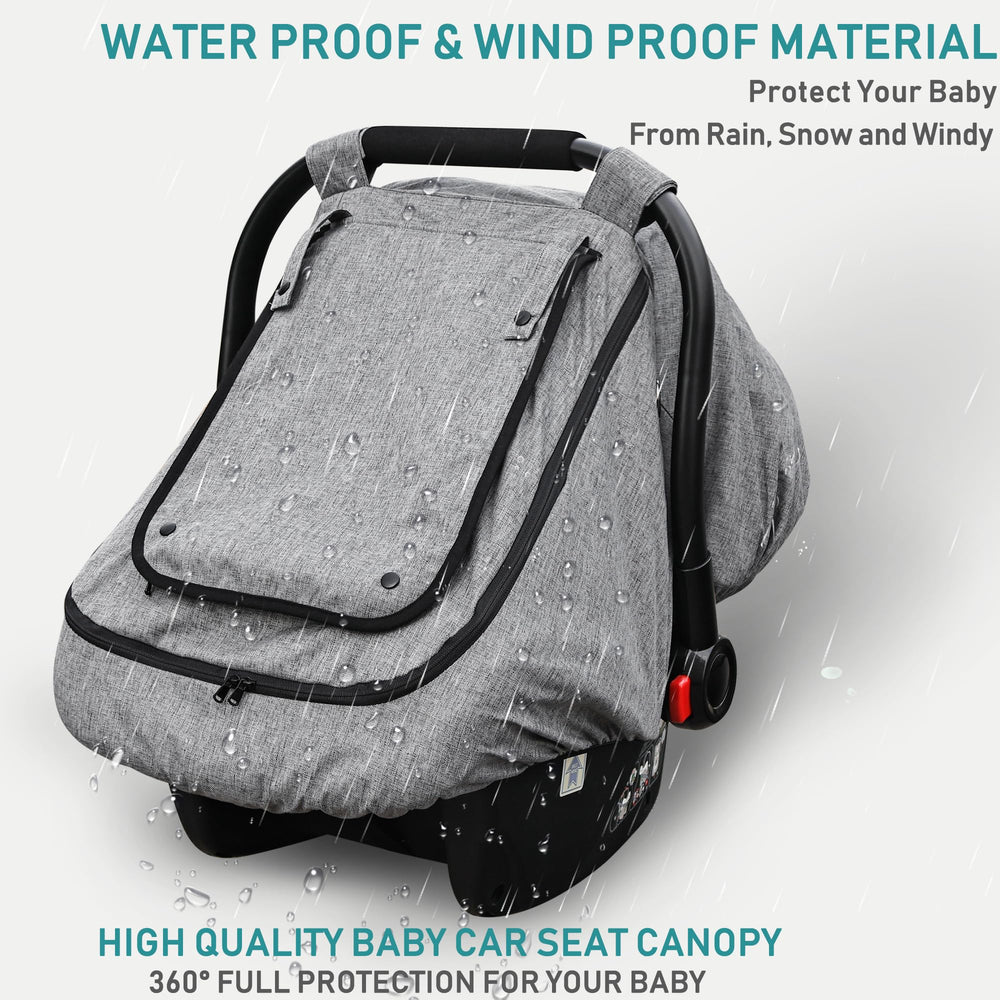 YVMVDV patented cold weather canopy closeup highlighting premium fabric and warmth