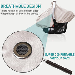 YVMVDV waterproof baby car seat cover inner material close-up with soft minky dot texture