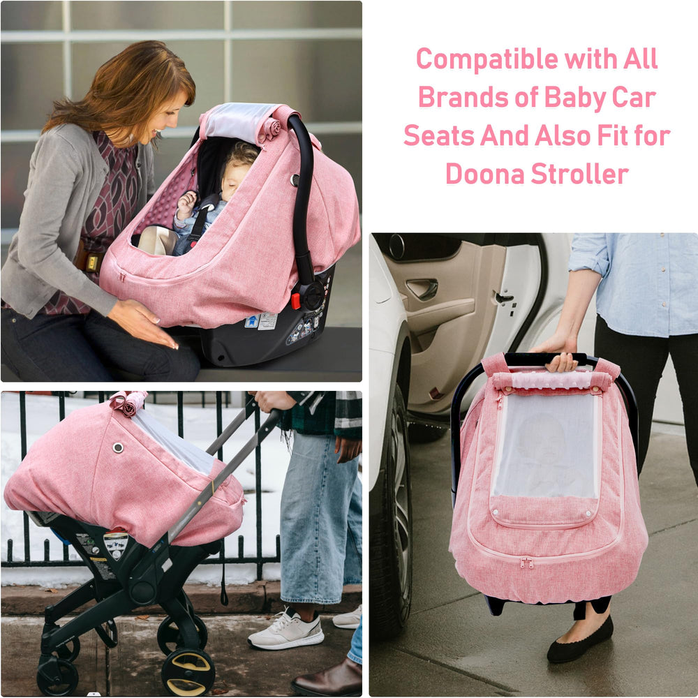 YVMVDV keeps babies cozy outdoors and doubles as sun protection.
