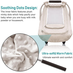 YVMVDV waterproof baby car seat cover two-layer windows demonstrating ventilation and weather shield