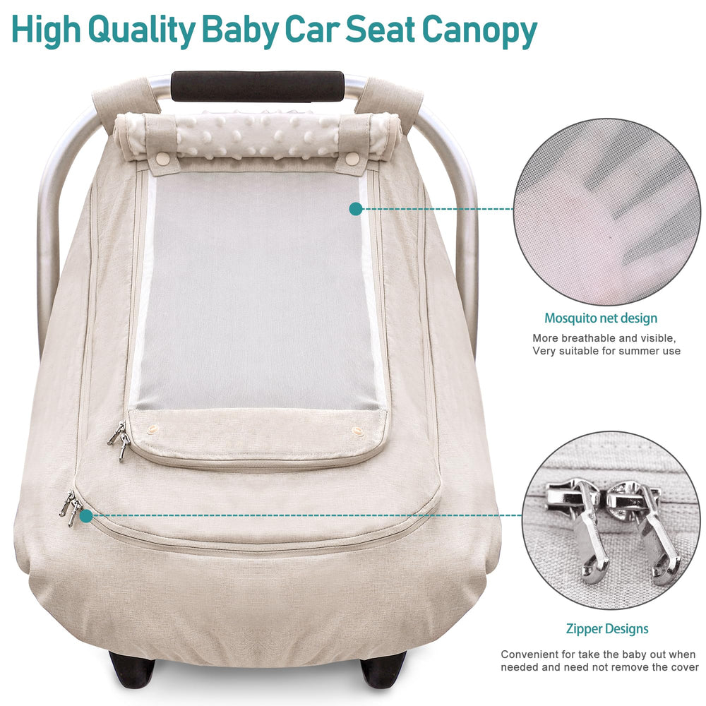 YVMVDV waterproof baby car seat cover zippered design for easy access without removal