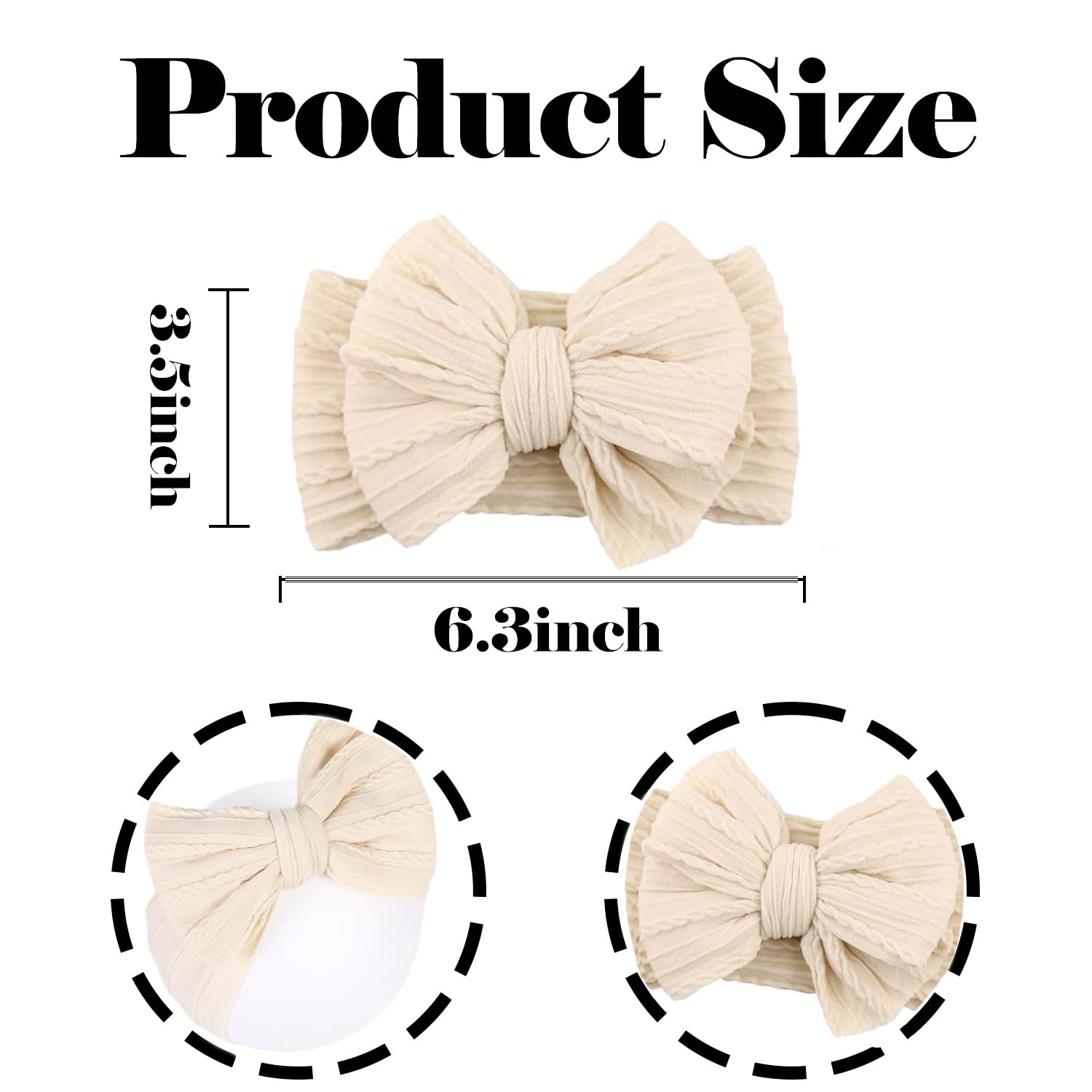 YWAOAIJD baby bows headbands with comfortable nylon fabric gentle on skin and secure.