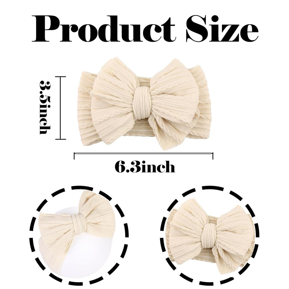 YWAOAIJD baby bows headbands with comfortable nylon fabric gentle on skin and secure.