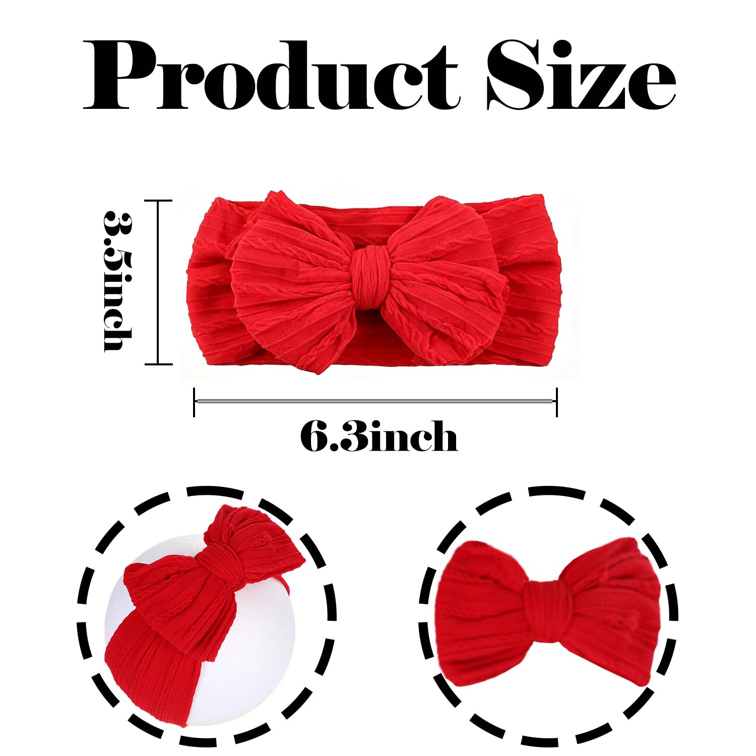 YWAOAIJD soft nylon fabric headband with gentle stretch and skin-friendly feel