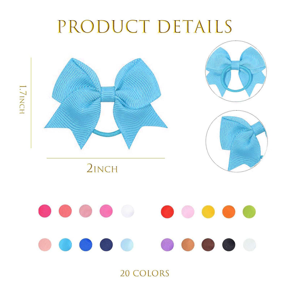 YWAOAIJD close-up of baby hair ties with satin bows providing gentle hold on fine hair