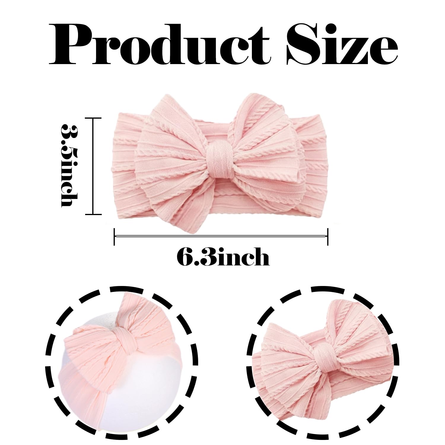 Large elastic nylon headband for babies by YWAOAIJD.