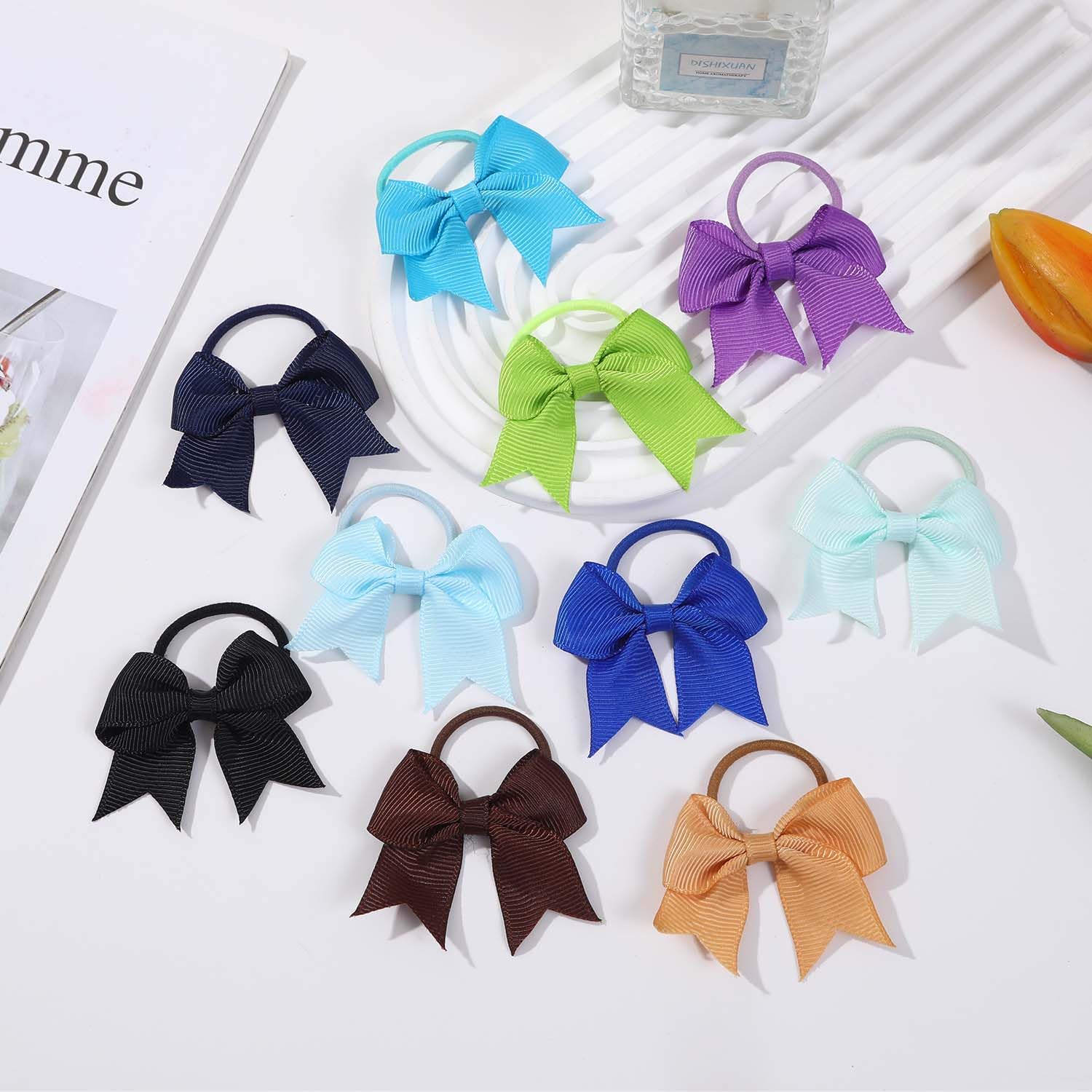 YWAOAIJD mixed color bow hair ties array suitable for everyday outfits and special occasions