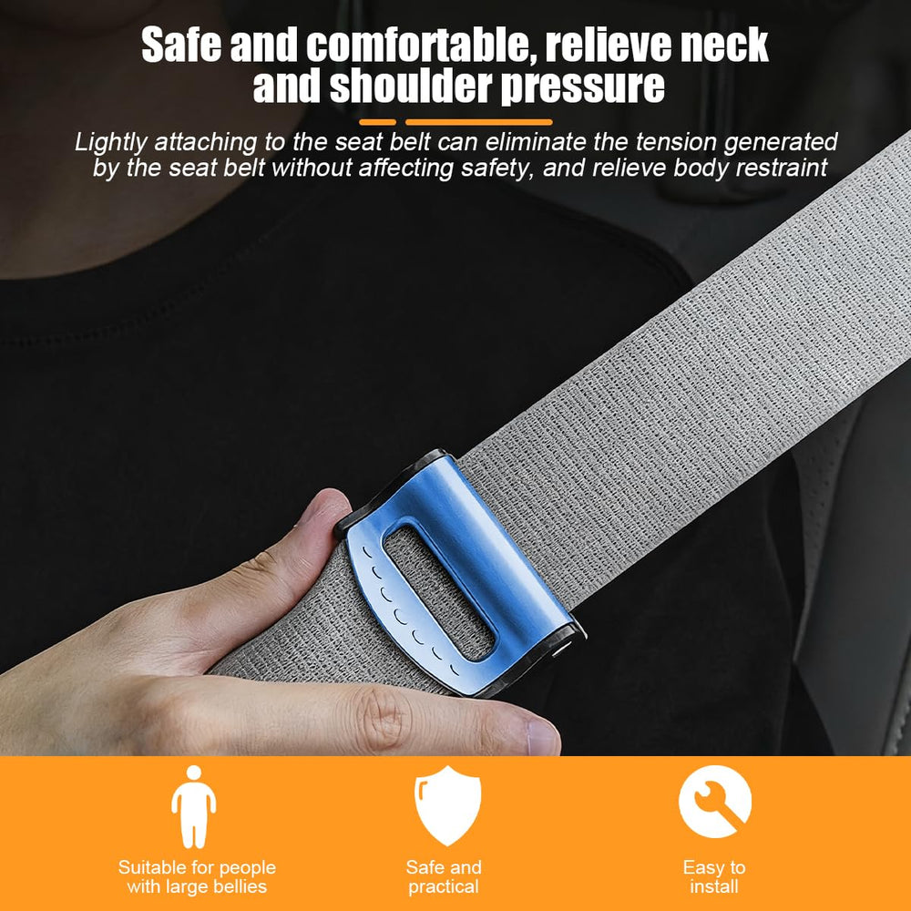 Ywdiml seatbelt adjuster in use showing relaxed shoulder strap.