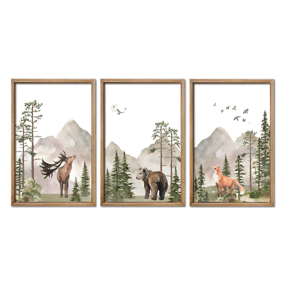 YWJKWLGS deer poster adds playful woodland charm to nurseries, inspiring imaginative play