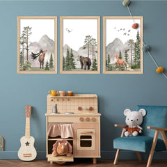 YWJKWLGS Wild Woodland Frame Sign complements rooms with natural wood finish.