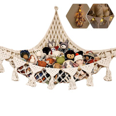 YJWZWE stuffed animal hammock wall-mounted front view enabling quick access and space savings.