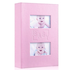 Ywlake baby photo album with pink leather cover shows premium, tactile quality for keepsakes