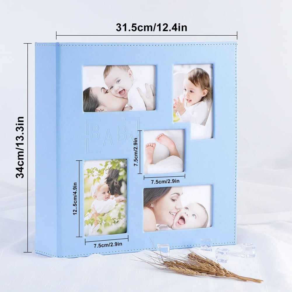 Ywlake baby photo album open cover pocket for personalized photo placement.