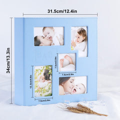 Ywlake baby photo album open cover pocket for personalized photo placement.